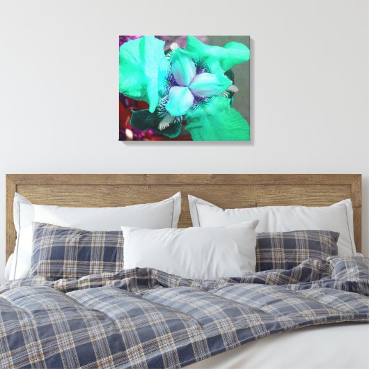 Light Blue Iris Leinwand (Insitu (Schlafzimmer))