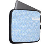 Light Blue Japanese Seigaiha Pattern Laptopschutzhülle (Vorne Rechts)