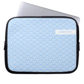 Light Blue Japanese Seigaiha Pattern Laptopschutzhülle (Vorderseite)