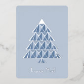 Light Blue Joyoux Weihnachten Foto Weihnachtskarte Folieneinladung (Vorderseite)