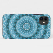 Light Blue Kaleidoscope / Mandala Case-Mate iPhone Hülle (Rückseite (Horizontal))
