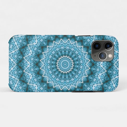 Light Blue Kaleidoscope / Mandala Case-Mate iPhone Hülle (Rückseite (Horizontal))