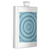 Light Blue Kaleidoscope / Mandala Flachmann (Rechts)