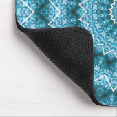 Light Blue Kaleidoscope / Mandala Mousepad (Ecke)
