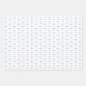 Light Blue Kariert Bow Elegante Boy Baby Shower Geschenkpapier Set (Vorderseite 2)