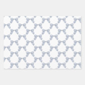 Light Blue Kariert Bow Elegante Boy Baby Shower Geschenkpapier Set (Vorderseite)