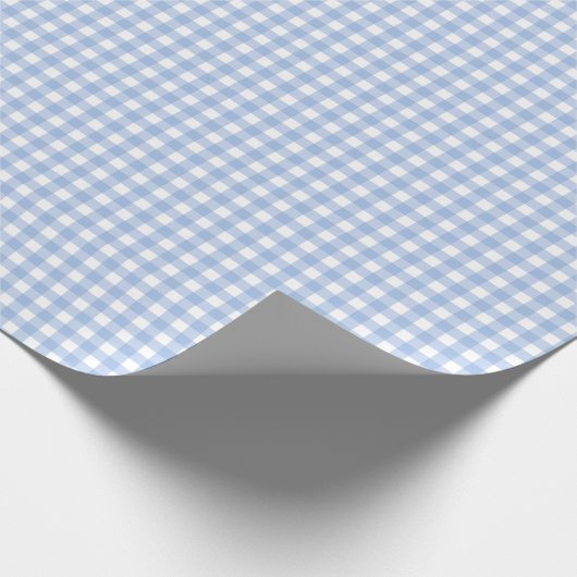 Light Blue Kariert Geschenkpapier (Ecke)