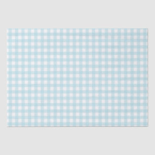 Light Blue Kariert Seidenpapier