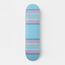 Light Blue Kariert Skateboard
