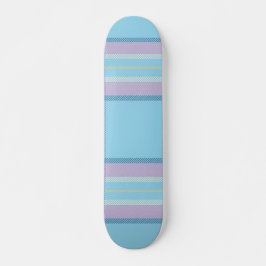 Light Blue Kariert Skateboard