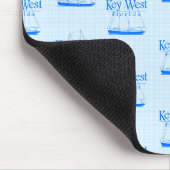 Light Blue Key West Florida Nautic Sailboat Mousepad (Ecke)
