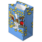 Light Blue Koch Ducky Kazoo Gift Bag Mittlere Geschenktüte (Vorderseite Schrägansicht)