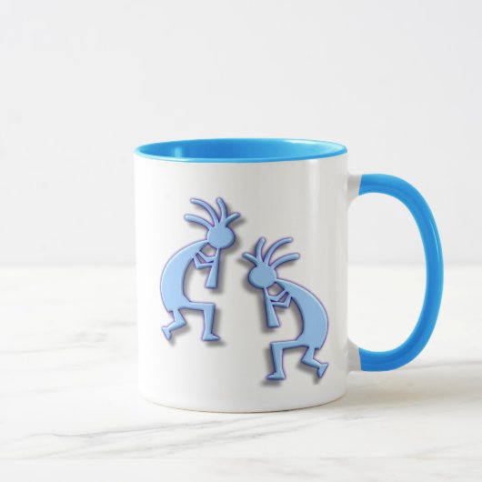 Light Blue Kokopelli Tasse (Rechts)