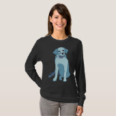 Light Blue Labrador mit rosa Collar T-Shirt (Vorne ganz)