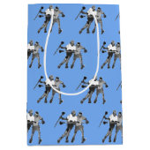 Light Blue Lacrosse Mittlere Geschenktüte (Vorderseite)