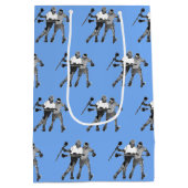 Light Blue Lacrosse Mittlere Geschenktüte (Rückseite)