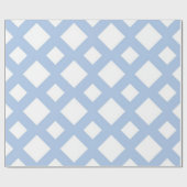 Light Blue Lattice auf Weiß Geschenkpapier (Flach)