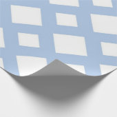Light Blue Lattice auf Weiß Geschenkpapier (Ecke)