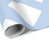 Light Blue Lattice auf Weiß Geschenkpapier (Rolleneckpunkt)