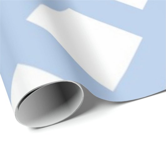 Light Blue Lattice auf Weiß Geschenkpapier (Rolleneckpunkt)