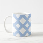 Light Blue Lattice auf Weiß Kaffeetasse (Links)
