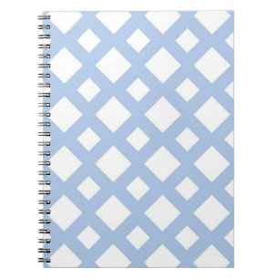 Light Blue Lattice auf Weiß Notizblock