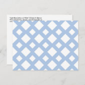 Light Blue Lattice auf Weiß Postkarte (Vorne/Hinten)