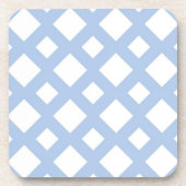 Light Blue Lattice auf Weiß Untersetzer (Vorderseite)