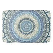 Light Blue Lavender Mandala Badematte (Vorderseite)