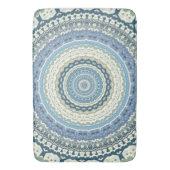 Light Blue Lavender Mandala Badematte (Vorderseite Vertikal)