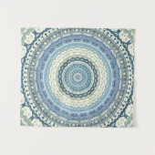 Light Blue Lavender Mandala Wandteppich (Vorderseite (Horizontal))