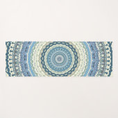 Light Blue Lavender Mandala Yogamatte (Vorderseite (Horizontal))