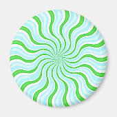 Light Blue & Limon Psychedelic Stripe Magnet (Vorne)