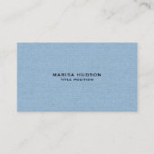 Light blue Linen Fabric Texture Visitenkarte (Vorderseite)