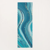 Light Blue Liquid Marmor Yogamatte (Rückseite)