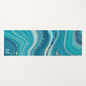 Light Blue Liquid Marmor Yogamatte (Vorderseite (Horizontal))