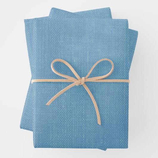 Light Blue Look of Fabric Geschenkpapier Set (Beispiel)