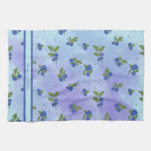 Light Blue Lovely Blueberry Muster Geschirrtuch (Horizontal)