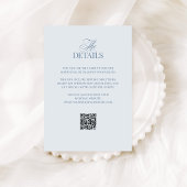 Light Blue Luxe | QR Code Wedding Guest Details Begleitkarte