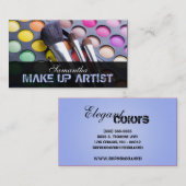 Light Blue Make up Artist Palette Business Card Visitenkarte (Vorne/Hinten)