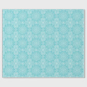 Light Blue Mandala Muster Geschenkpapier (Flach)