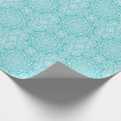 Light Blue Mandala Muster Geschenkpapier (Ecke)