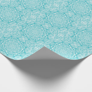 Light Blue Mandala Muster Geschenkpapier