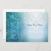 Light Blue Mandala Zen Card Einladung (Vorne/Hinten)