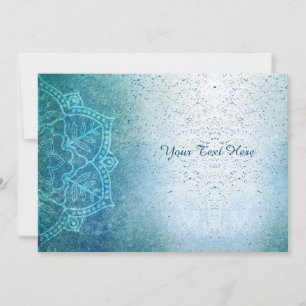Light Blue Mandala Zen Card Einladung