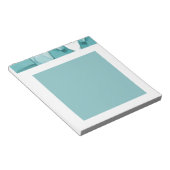 Light Blue Marble Elegant Modern Pattern Notizblock (angewinkelt)