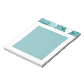 Light Blue Marble Elegant Modern Pattern Notizblock (Rotiert)