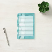 Light Blue Marble Elegant Modern Pattern Post-it Klebezettel (Büro)
