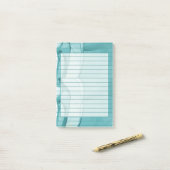 Light Blue Marble Elegant Modern Pattern Post-it Klebezettel (Auf Schreibtisch)