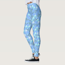 Light Blue mermaid Leggings